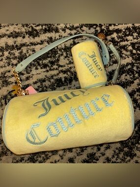 Juicy Couture Choose Juicy II Barrel Bag Yellow Pear/Pastel Turquoise